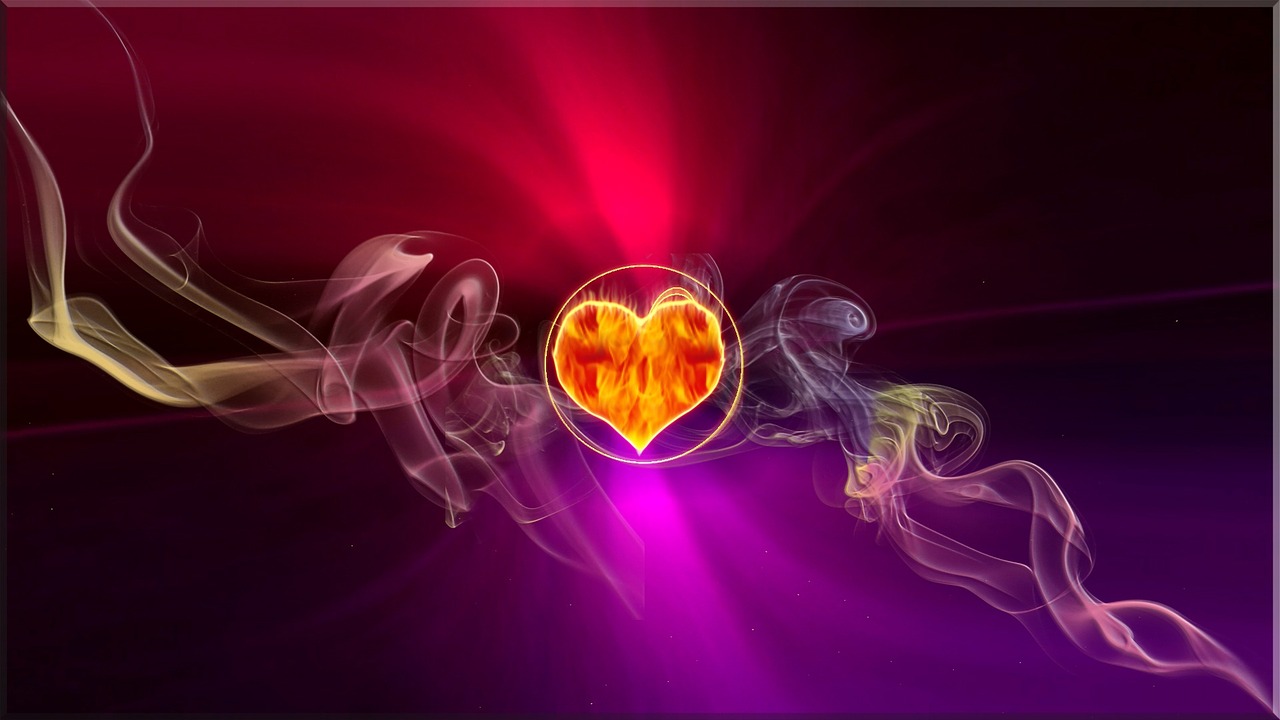 Red Flaming Heart